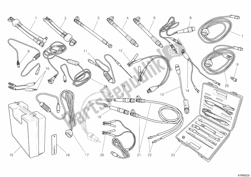 Todas as partes de Instrumento De Verificação De Pressão do Ducati Multistrada 1200 S ABS USA 2010